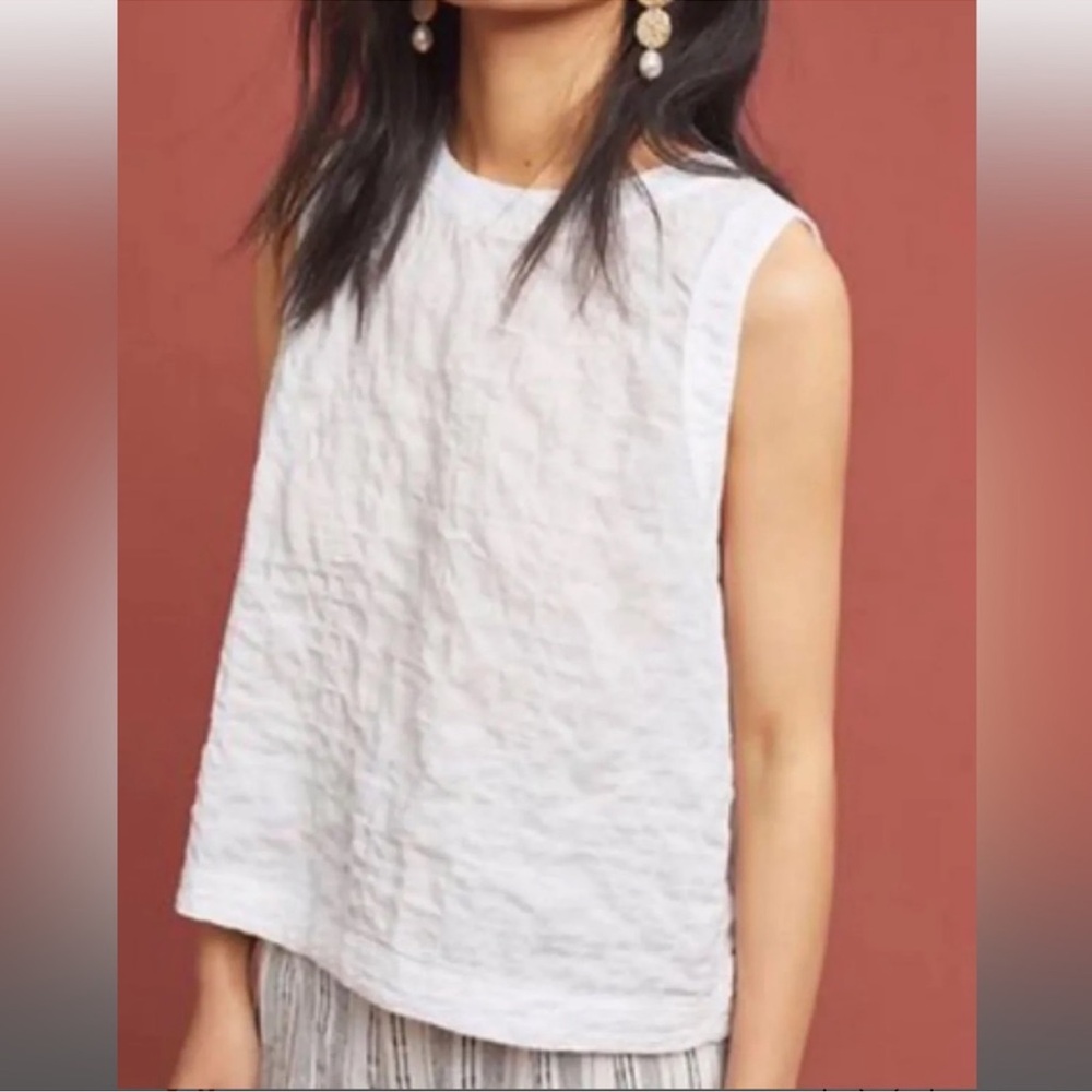 Anthropology cloth & stone white crop top